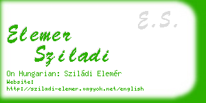 elemer sziladi business card