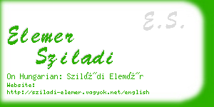 elemer sziladi business card